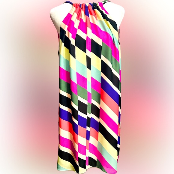 HOST PICK NWT Trina Turk SZ L “Chime” silk mini halter dress, bust 46”/PTP 23” - Picture 1 of 10